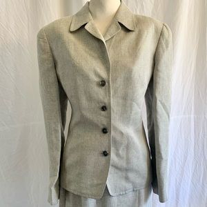 Vintage grey skirt blazer suit Linda Allard 6 8